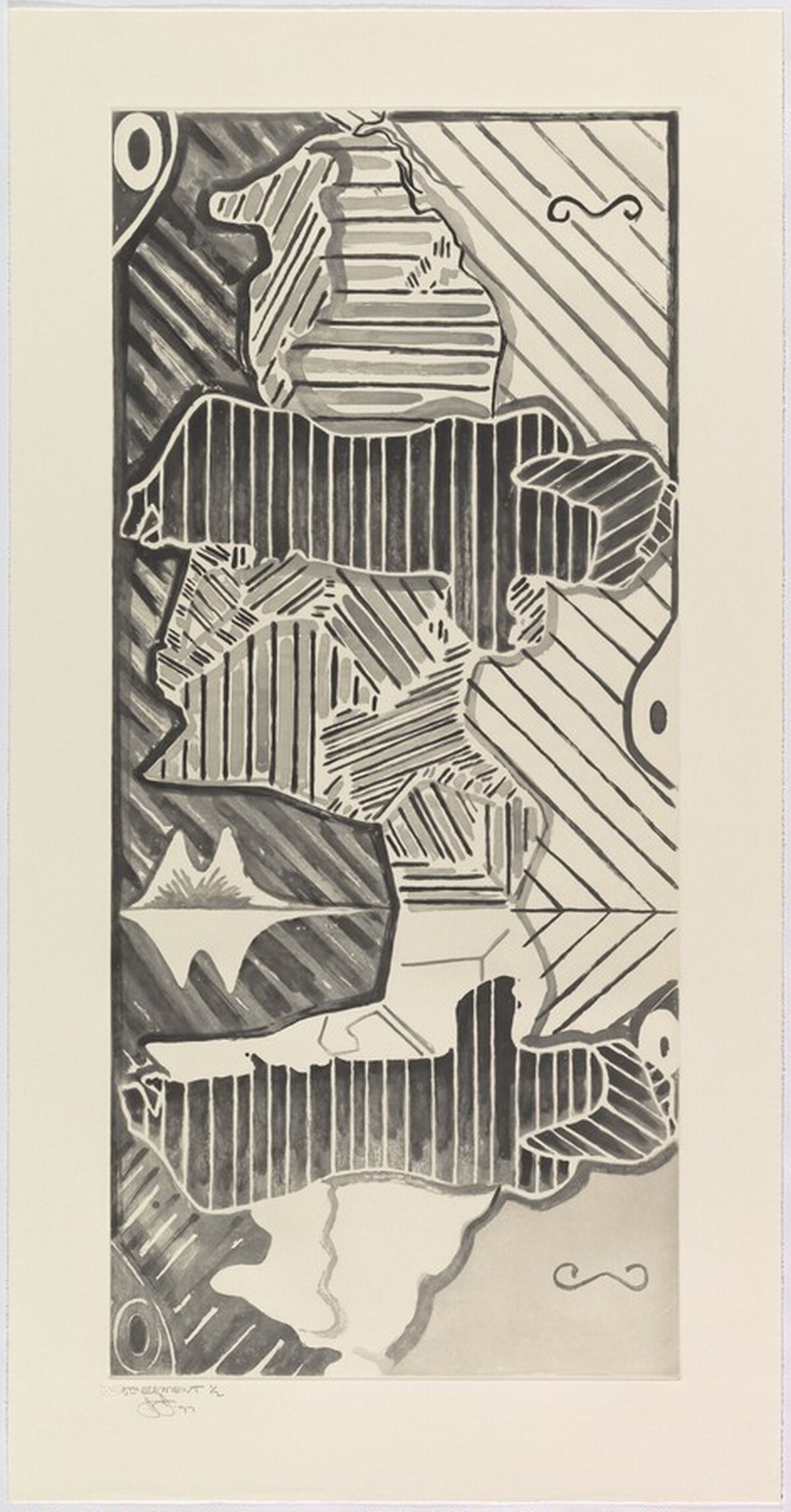 Green Angel 2 [5th element proof] by Jasper Johns