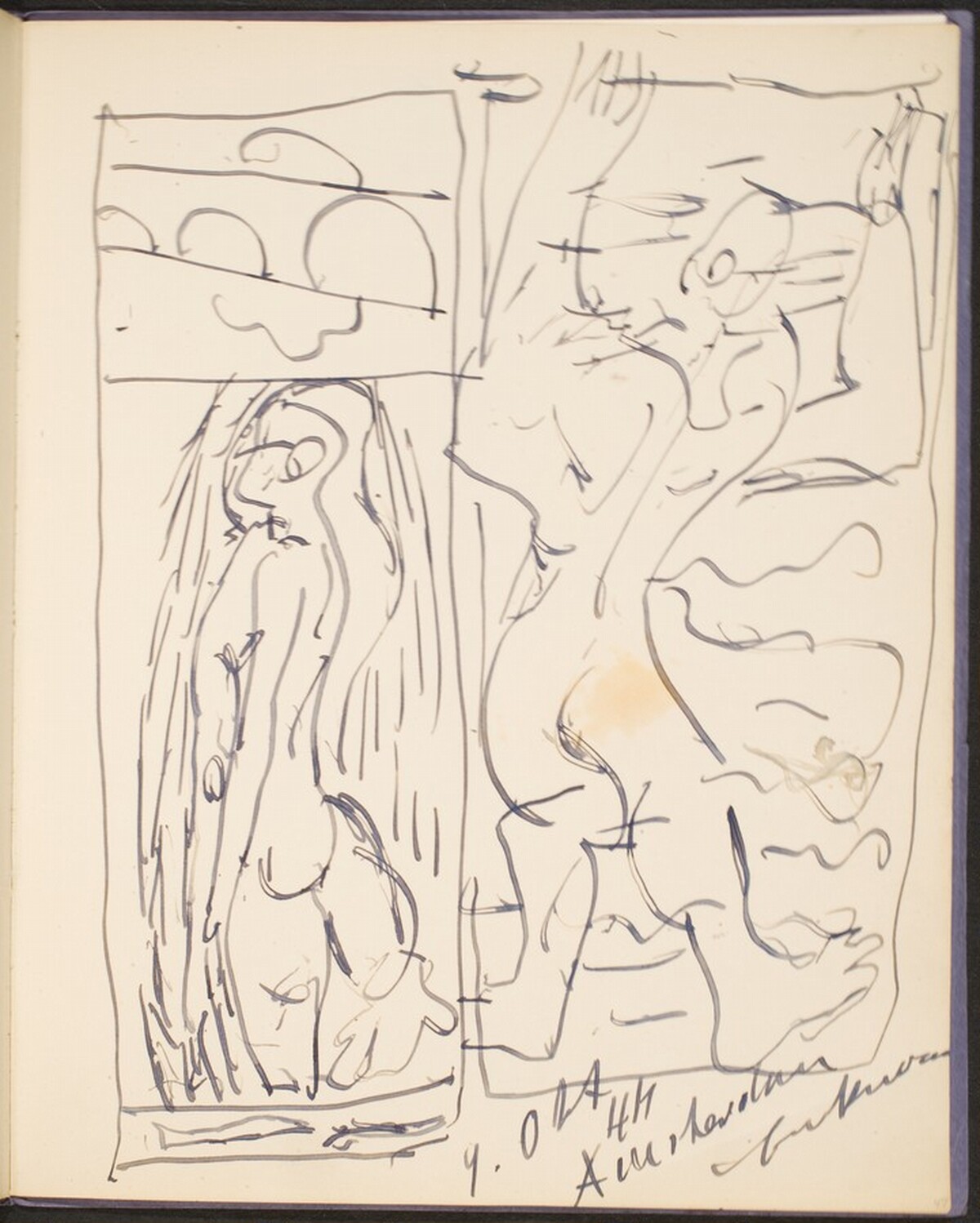 Zwei Skizzen unter Wasser (Two Under Water Sketch) [p. 47] by Max Beckmann