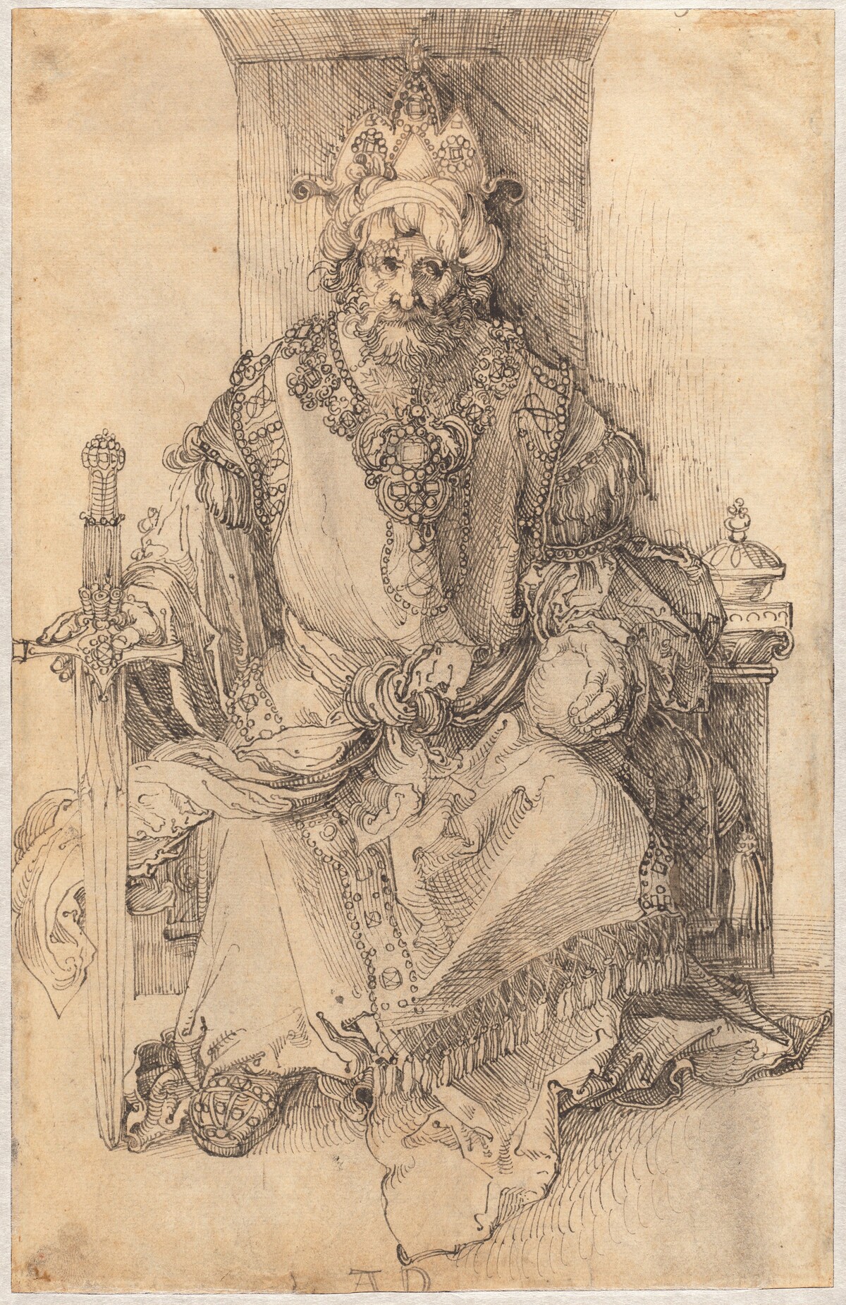 An Eastern Ruler Seated on His Throne by Albrecht Dürer