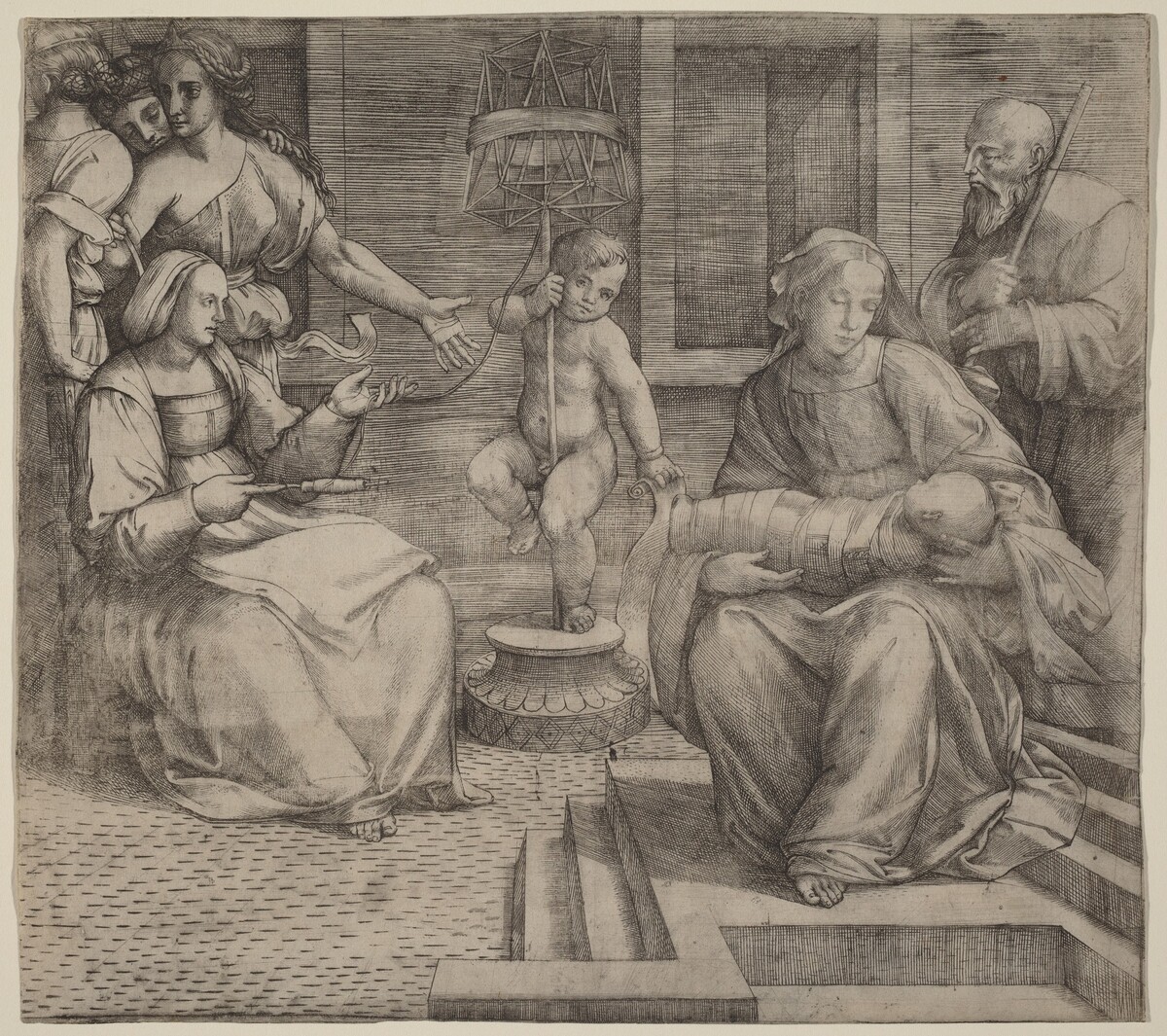 Holy Family with Saint Elizabeth and the Infant Saint John the Baptist by Jacopo Francia
