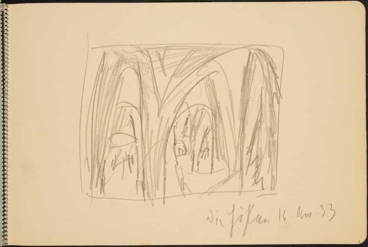 Einblick in ein Gewölbe (View into a Cellar) [p. 5] by Max Beckmann