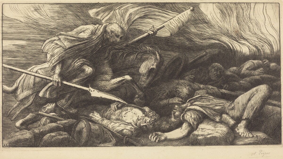 The Triumph of Death: After the Battle (Le triomphe de la mort: Apres le combat) by Alphonse Legros