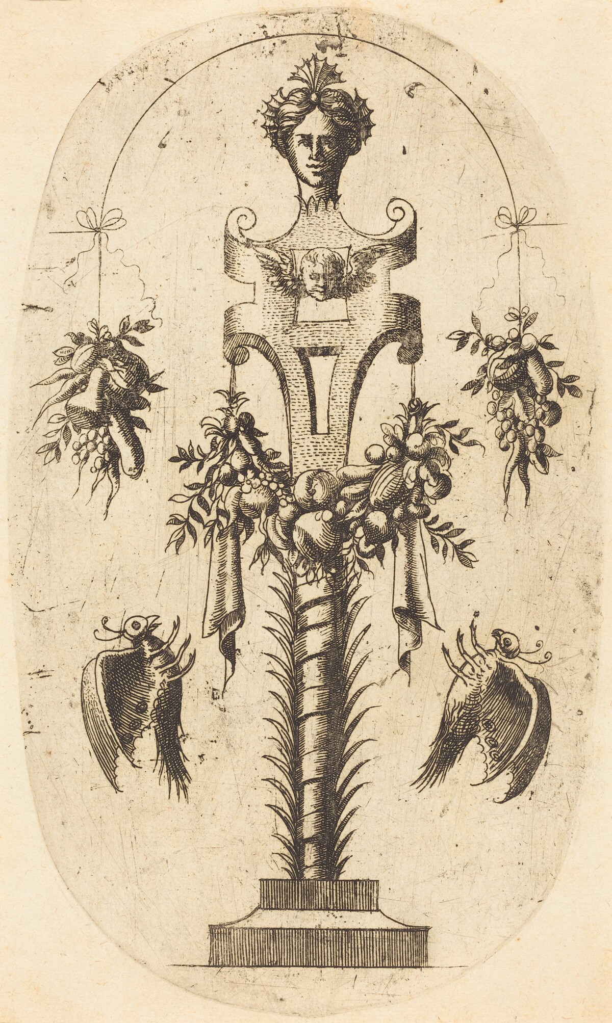 Woman's Head on a Pedestal by Jean Mignon