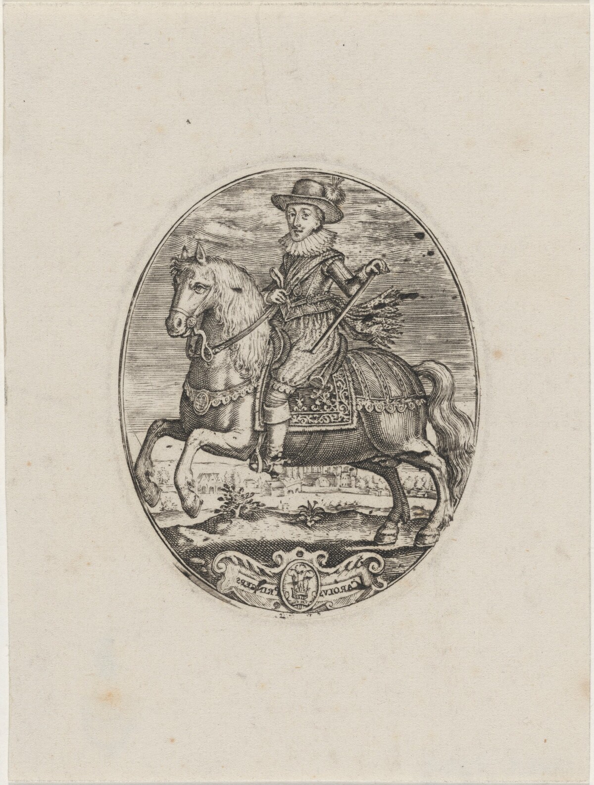 Charles I, King of England, On Horseback by Simon de Passe