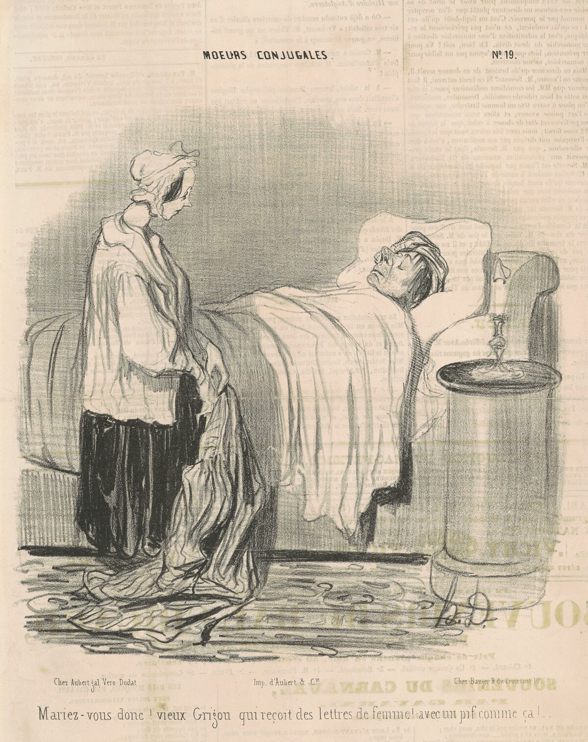 Mariez-vous donc! vieux Grigou... by Honoré Daumier