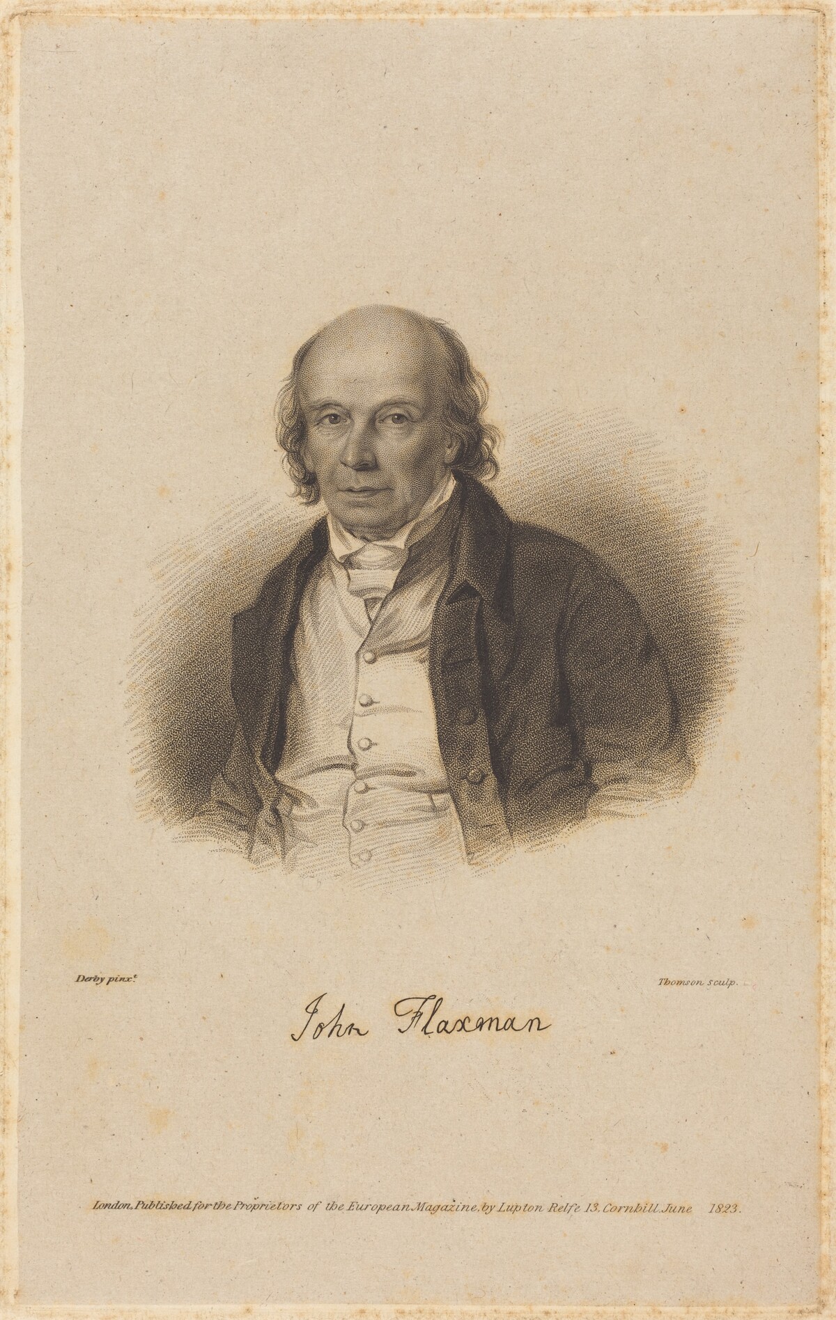John Flaxman by James Thomson after William Derby