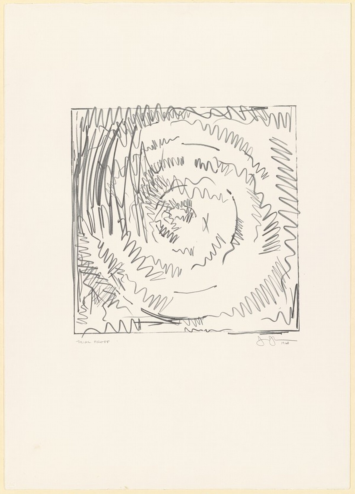 White Target [trial proof] by Jasper Johns