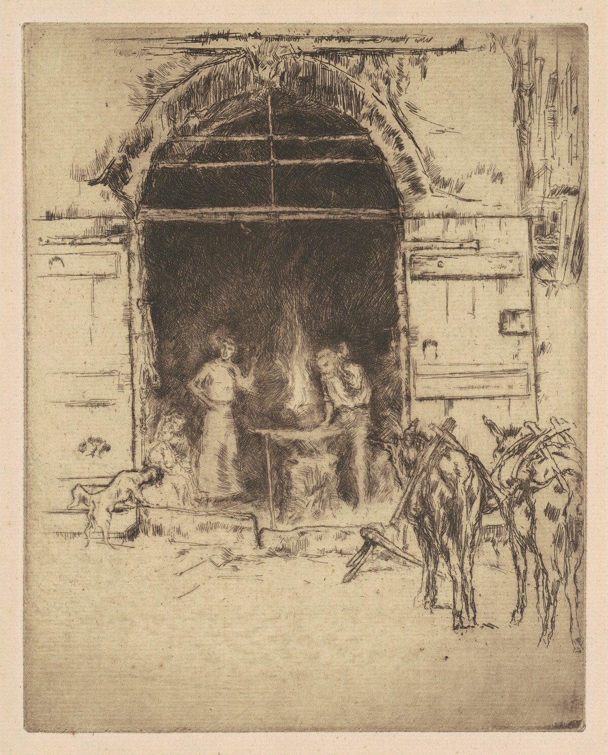 Flaming Forge by James McNeill Whistler