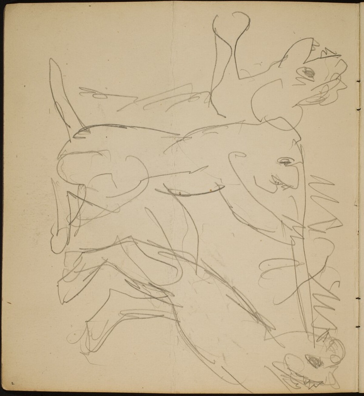 Zirkusnummer mit Raubkatzen (Circus Act with Cats of Prey) [p. 2] by Max Beckmann