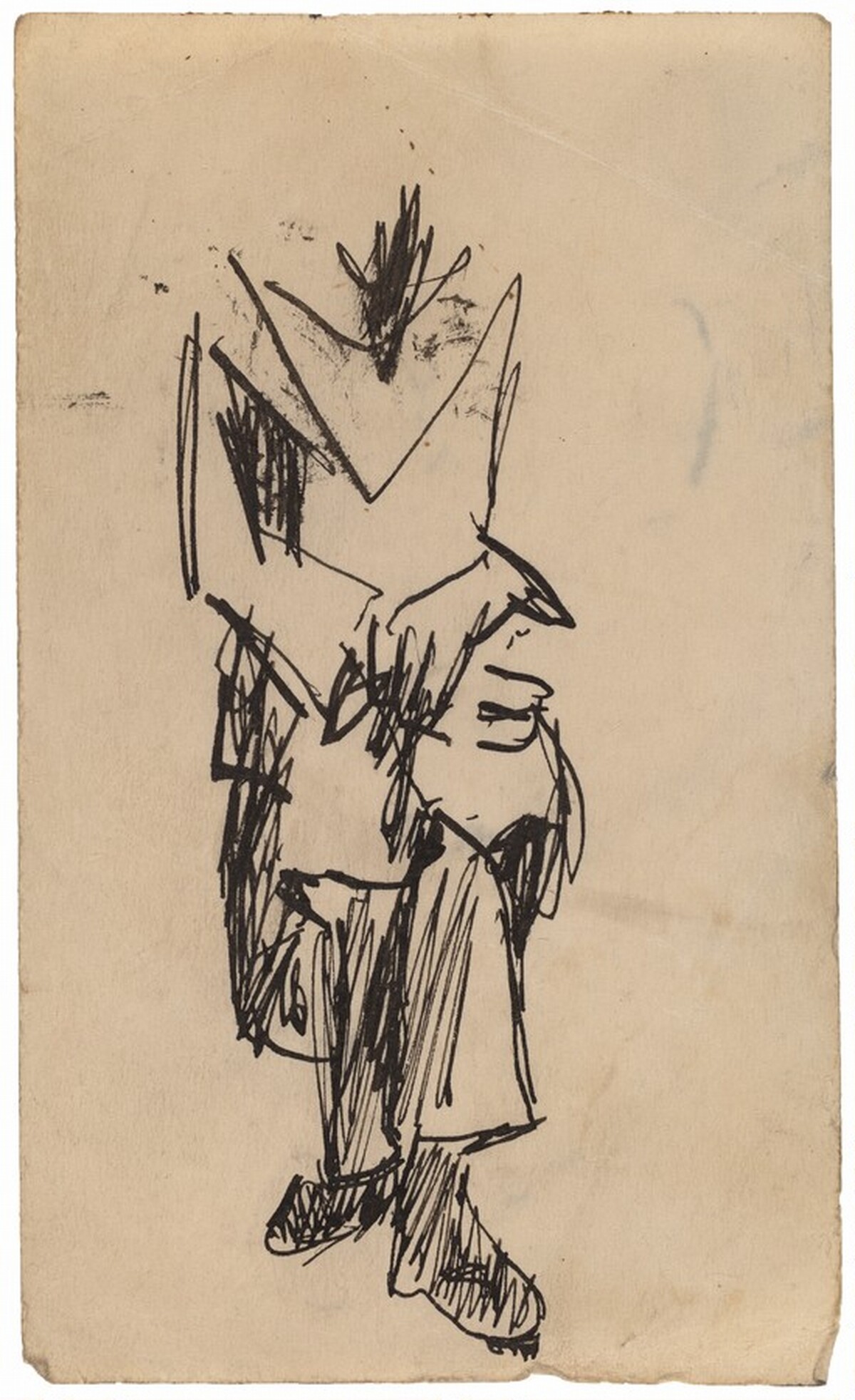 Seated Headless Figure with Hands Crossed in Lap by Mark Rothko