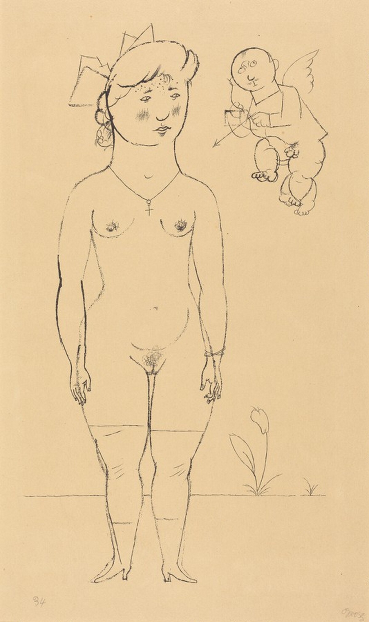 The Neighbor's Daughter or Spring Fever (Nachbars Lenchen oder Frühlings Erwachen) by George Grosz