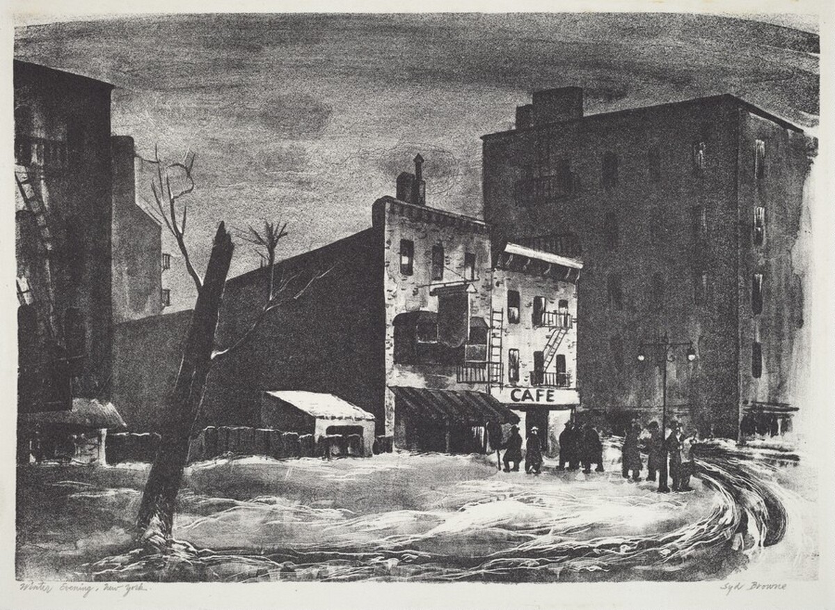 Winter Evening - New York by Syd J. Browne