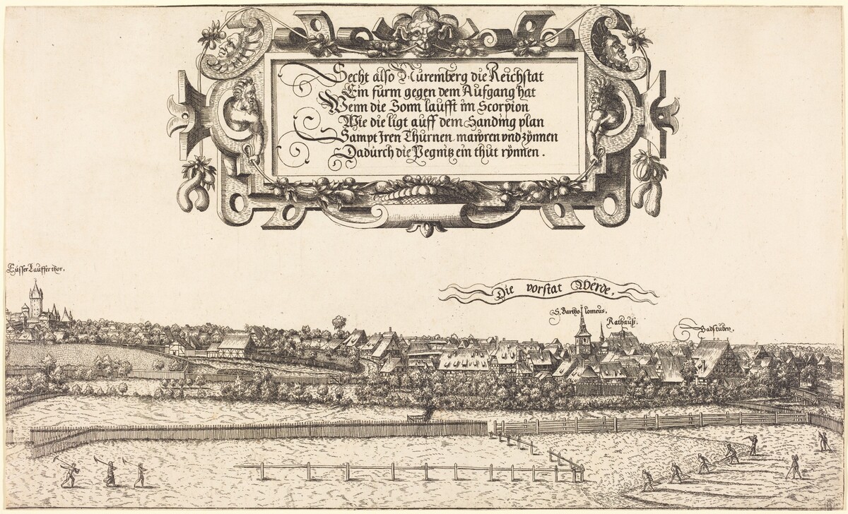 View of Nuremberg from the East [right section] by Hanns Lautensack