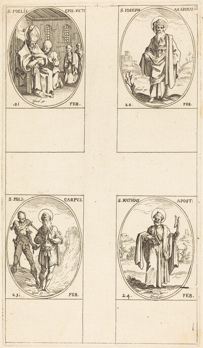 St. Felix; St. Joseph of Arimathea; St. Polycarpe; St. Matthias, Apostle