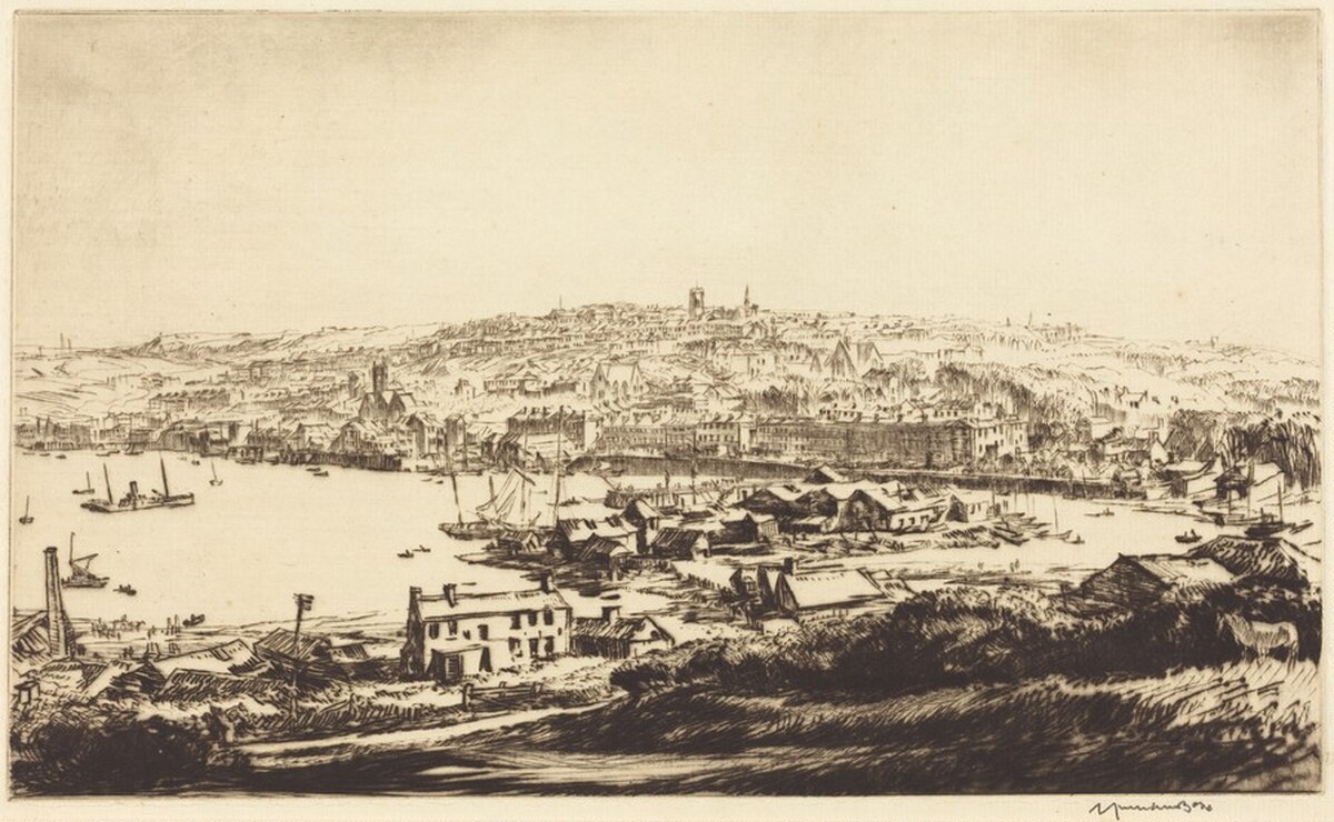 Falmouth by Sir Muirhead Bone