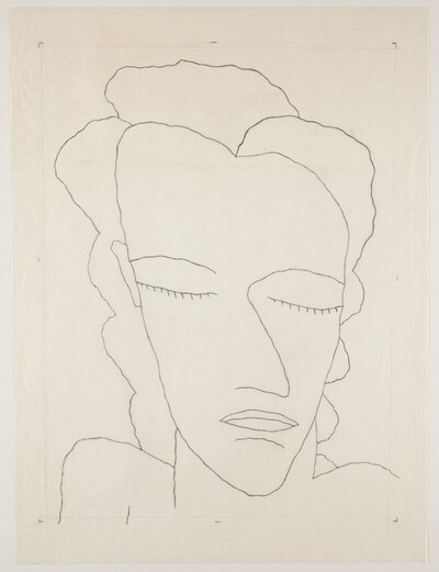 Drawing for "Female Head"