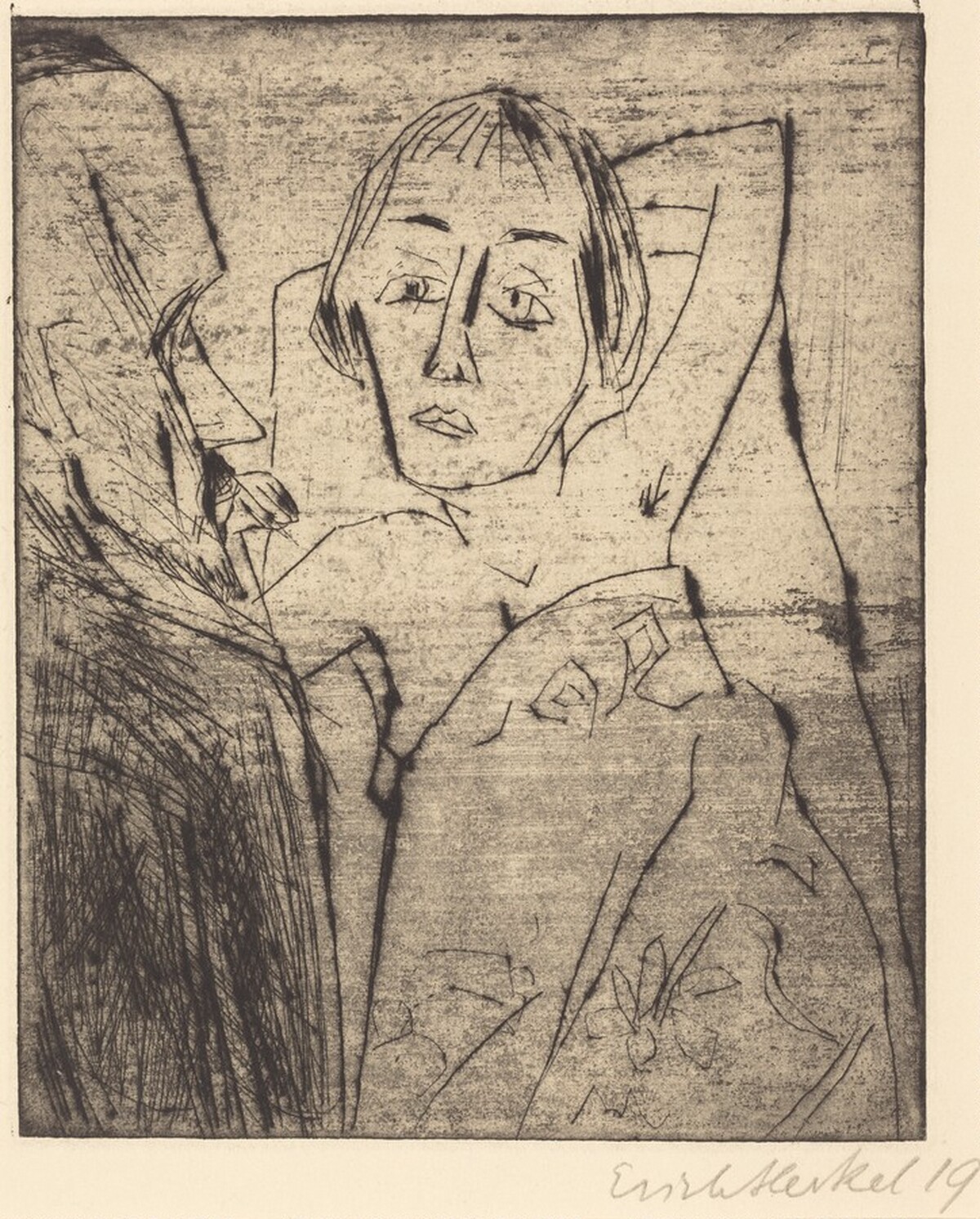 Conversation (Unterhaltung) by Erich Heckel