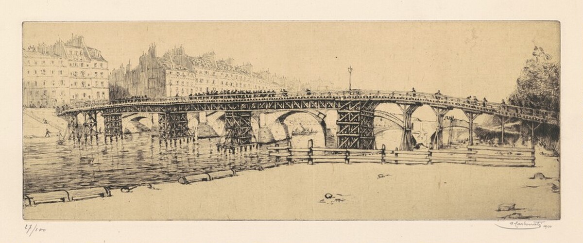 Le pont de la Tournelle en démolition (Demolition of the Tournelle Bridge) by Antonio Carbonati