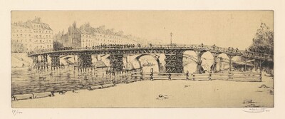 Le pont de la Tournelle en démolition (Demolition of the Tournelle Bridge)
