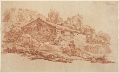 Rustic Building among Roman Ruins