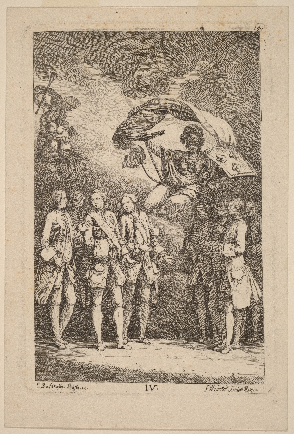 Nella Venuta in Roma: pl. 4 by Franz Edmund Weirotter after Étienne de Lavallée-Poussin