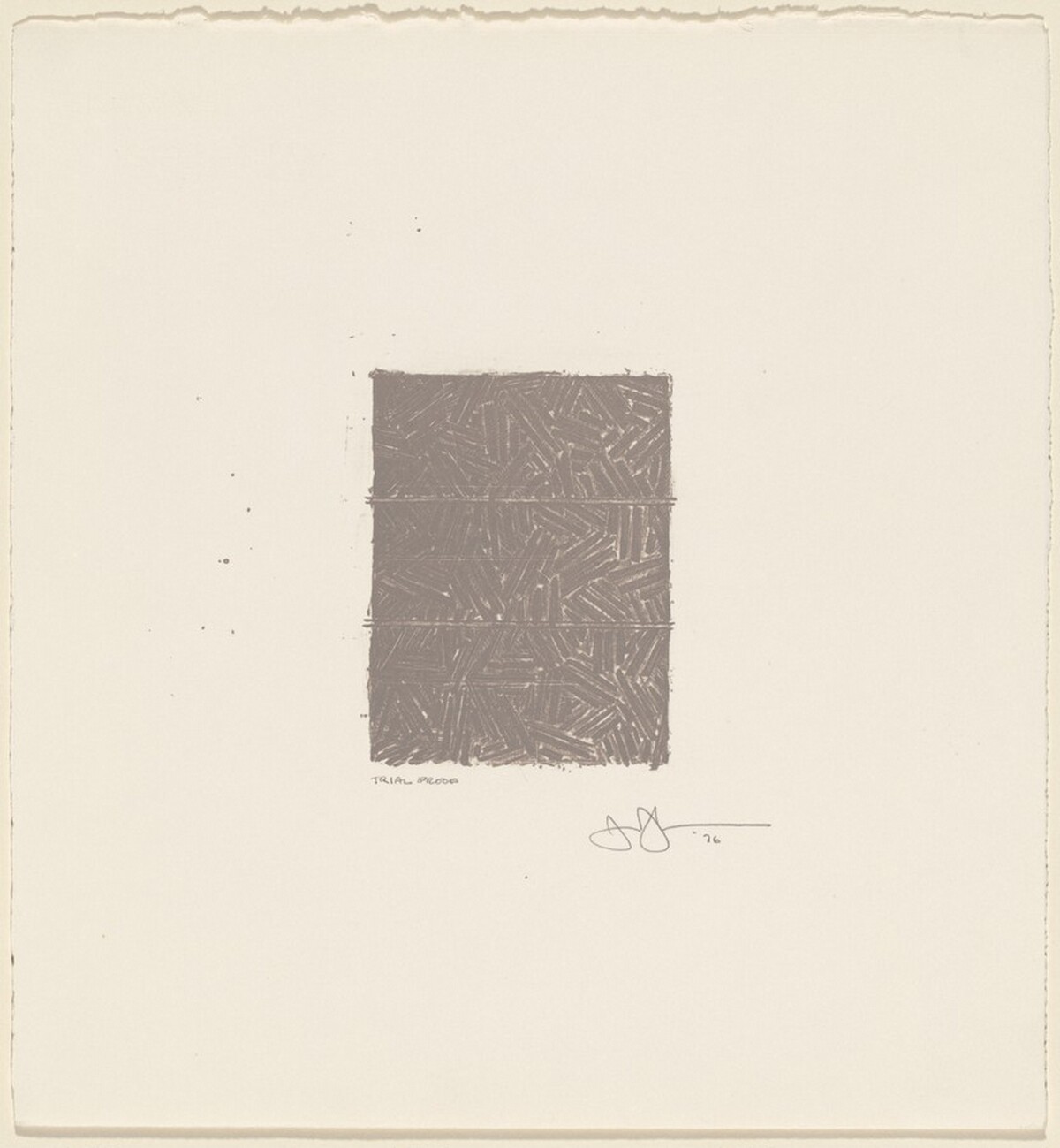 Bookplate for David Grainger Whitney [trial proof] by Jasper Johns