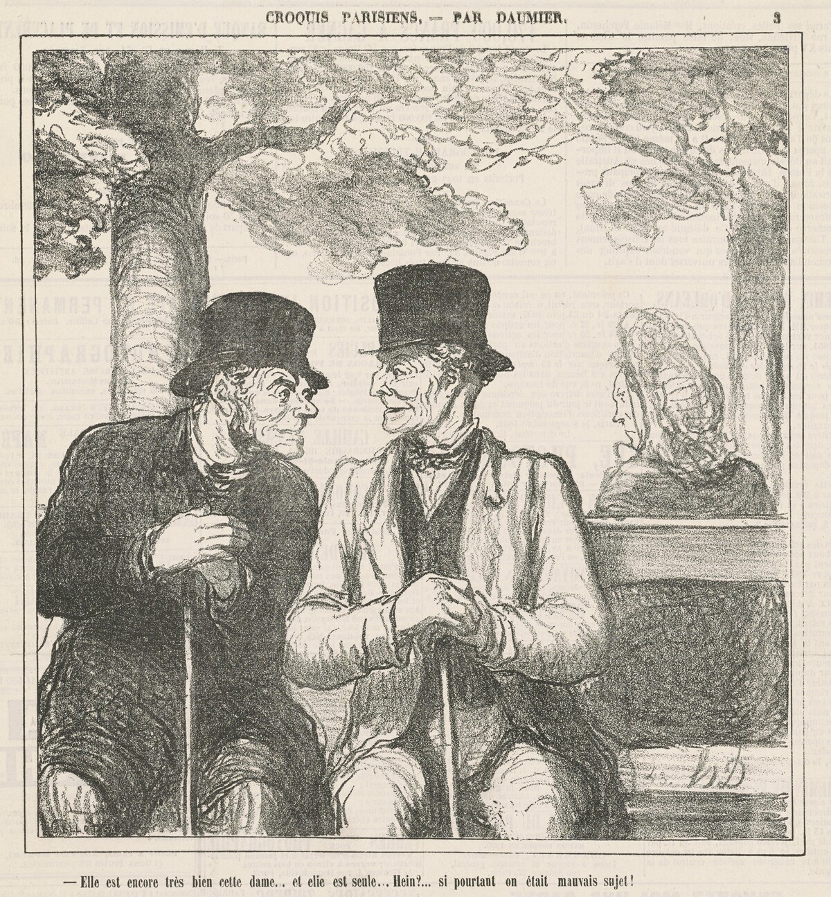 Elle est encore très bien, cette dame ... by Honoré Daumier