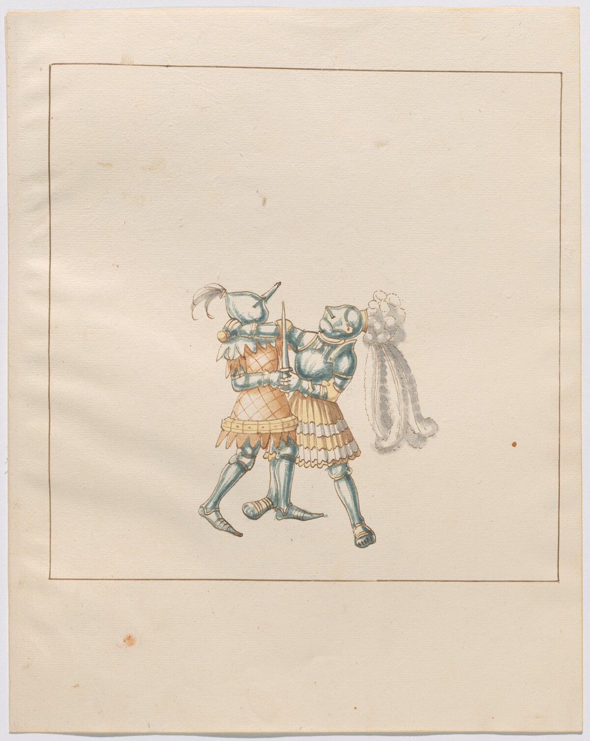 Foot Combat with Daggers by German 16th Century