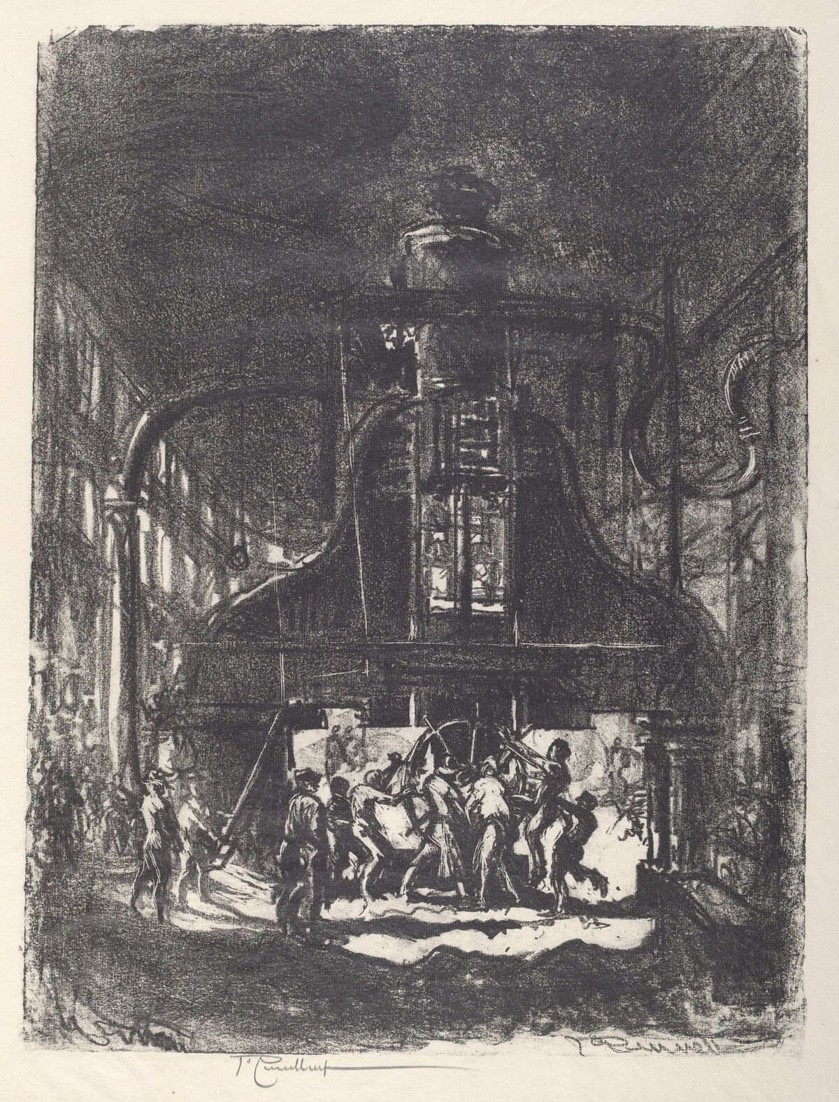 Forging Shells, The Slaves of the Wheel by Joseph Pennell