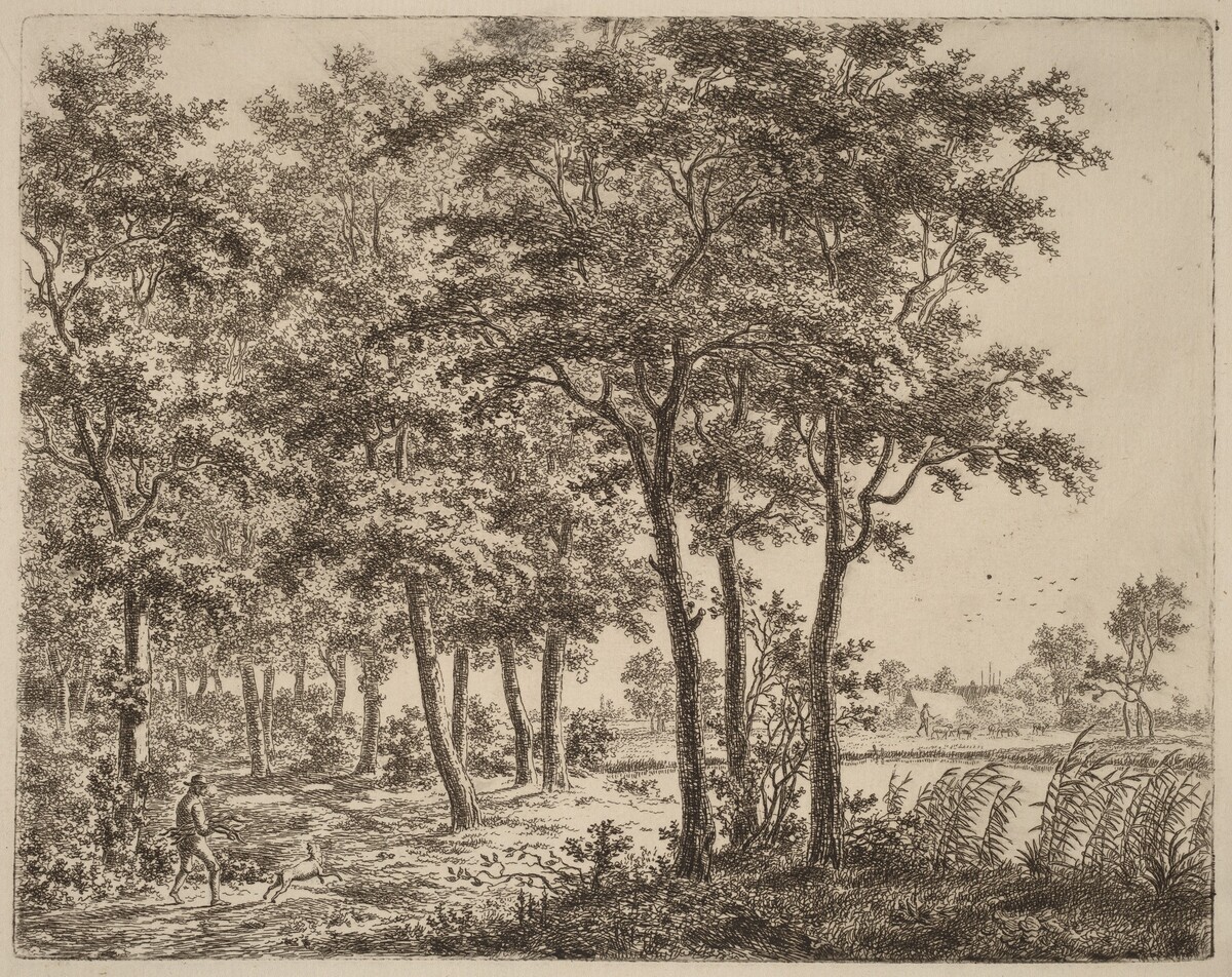 Landscape with a Peasant Carrying Firewood by Ernst Willem Jan Bagelaar