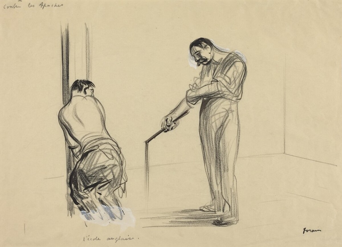 Contre les Apaches.  l'ecole anglaise by Jean-Louis Forain