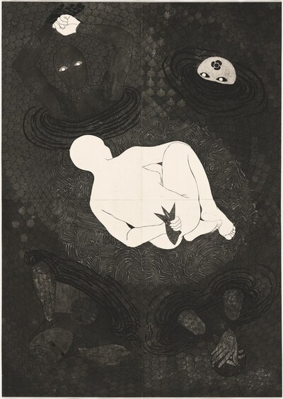 Sin titulo [Mujer en posición fetal] (Untitled, Woman in fetal position)