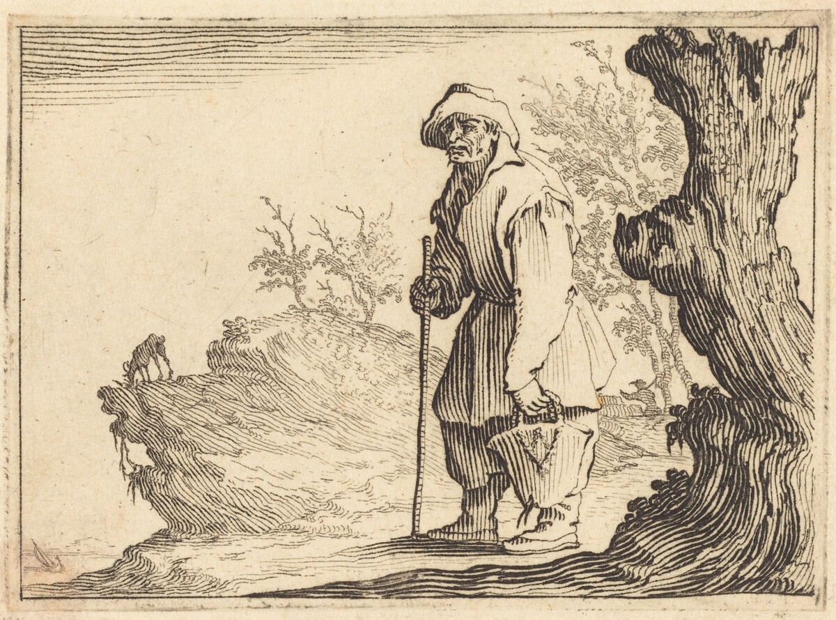 Peasant with Sack by Jacques Callot