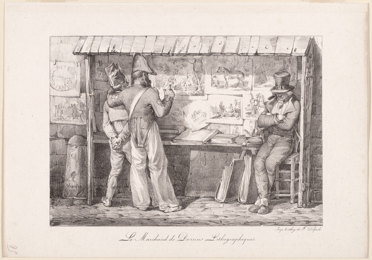 Le Marchand de dessins lithographiques (The Lithograph Seller) by Nicolas-Toussaint Charlet