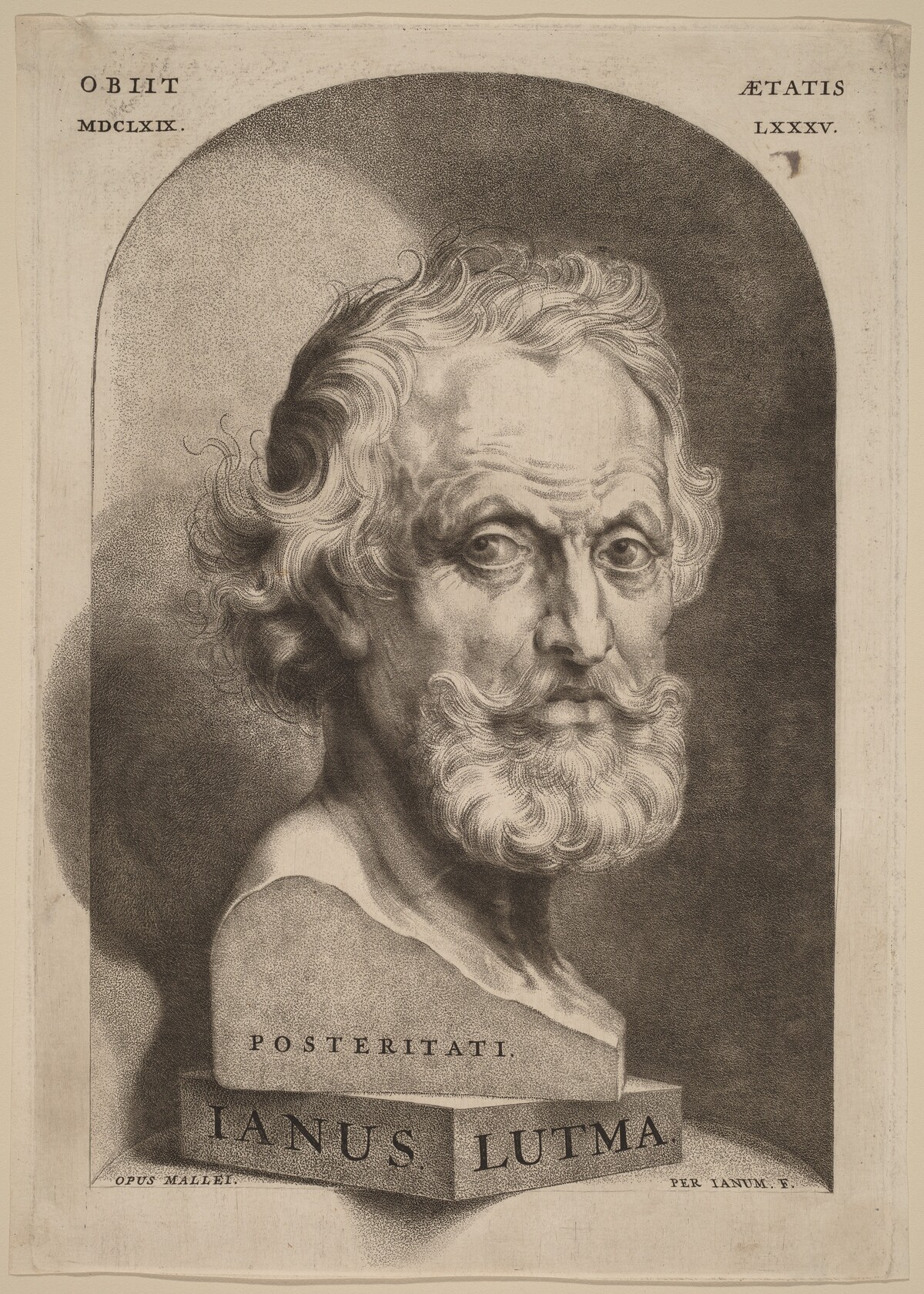 Janus Lutma Posteritati (Jan Lutma the Elder) by Jan Lutma II