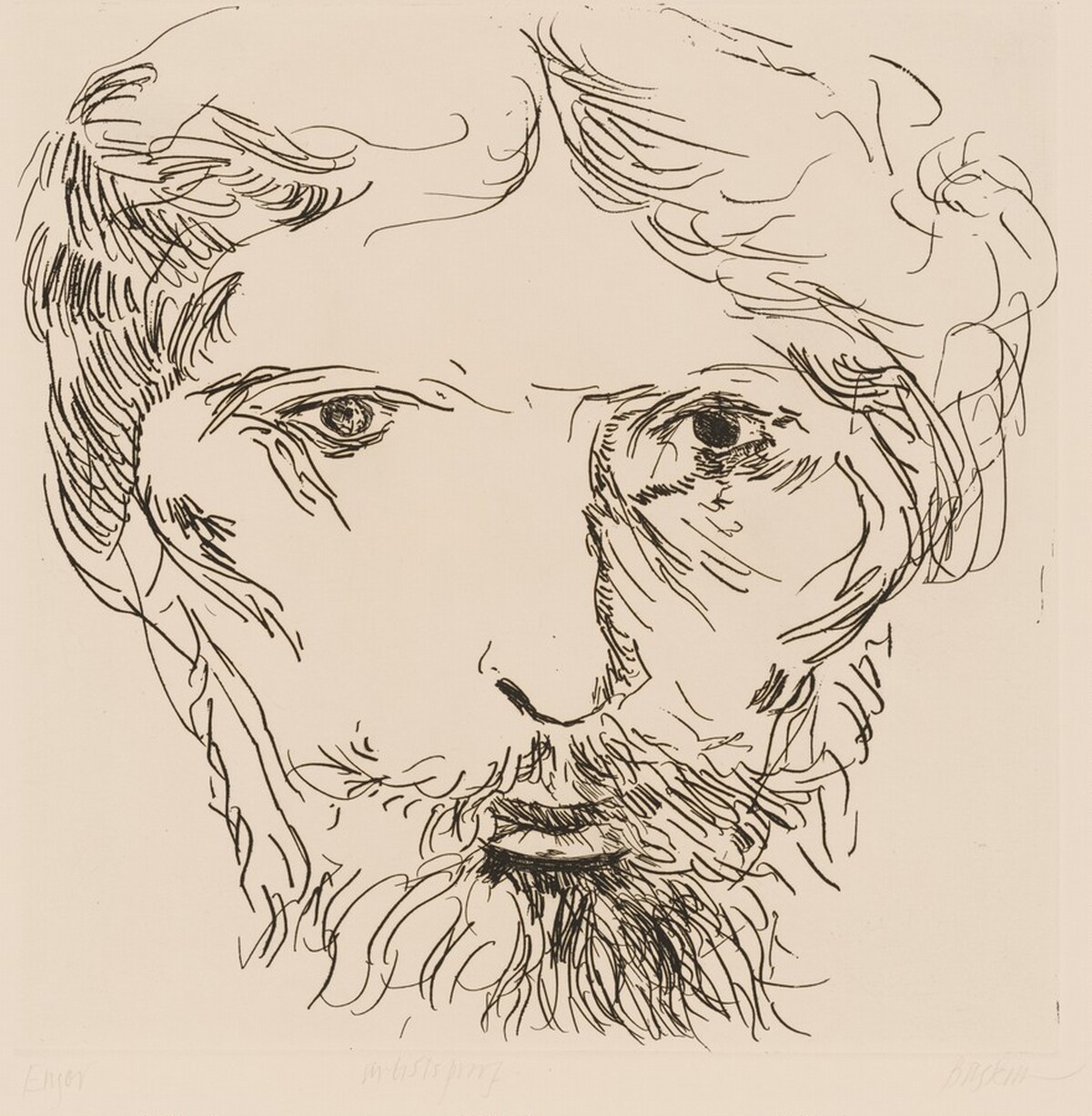 James Ensor, Belgian, 1860-1949 by Leonard Baskin