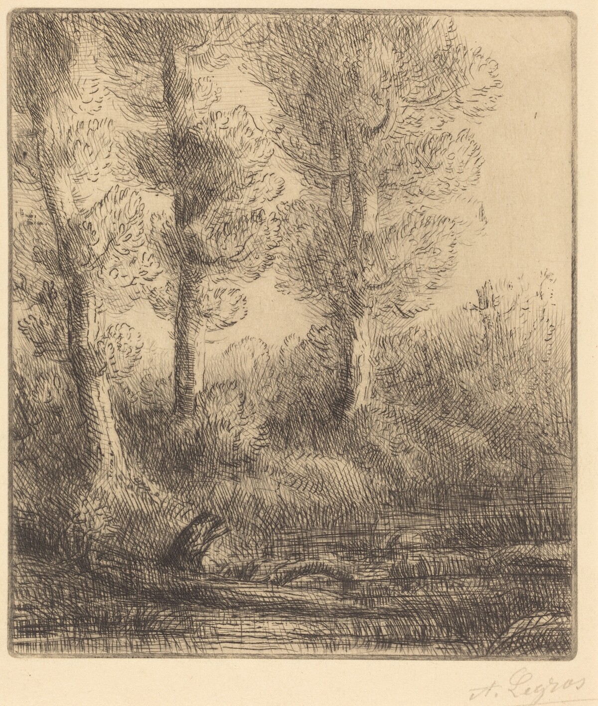 Banks of the Saint-Pre (Rive du Saint-Pre) by Alphonse Legros