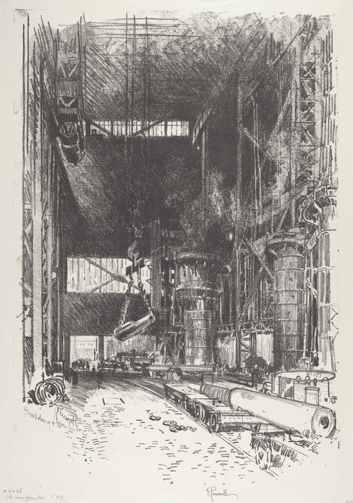 The New Gun-Pit by Joseph Pennell