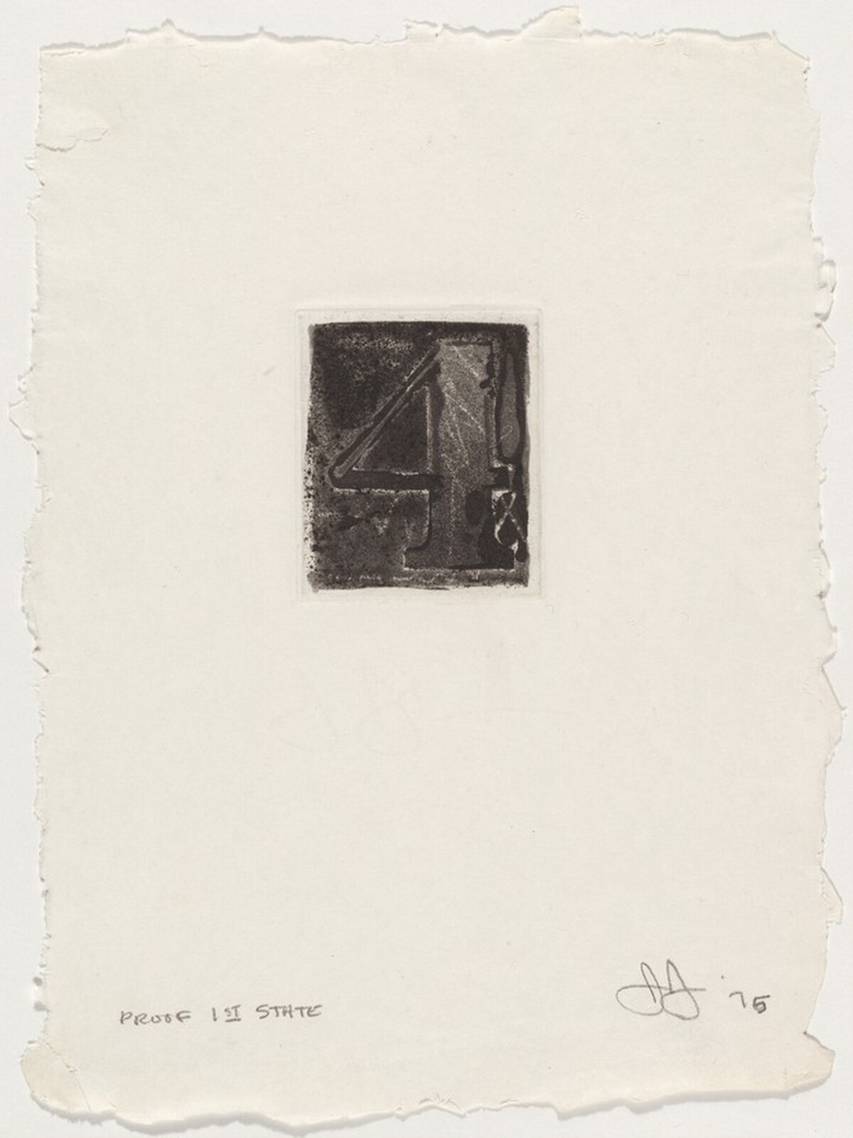 4 [proof of 1st state] by Jasper Johns