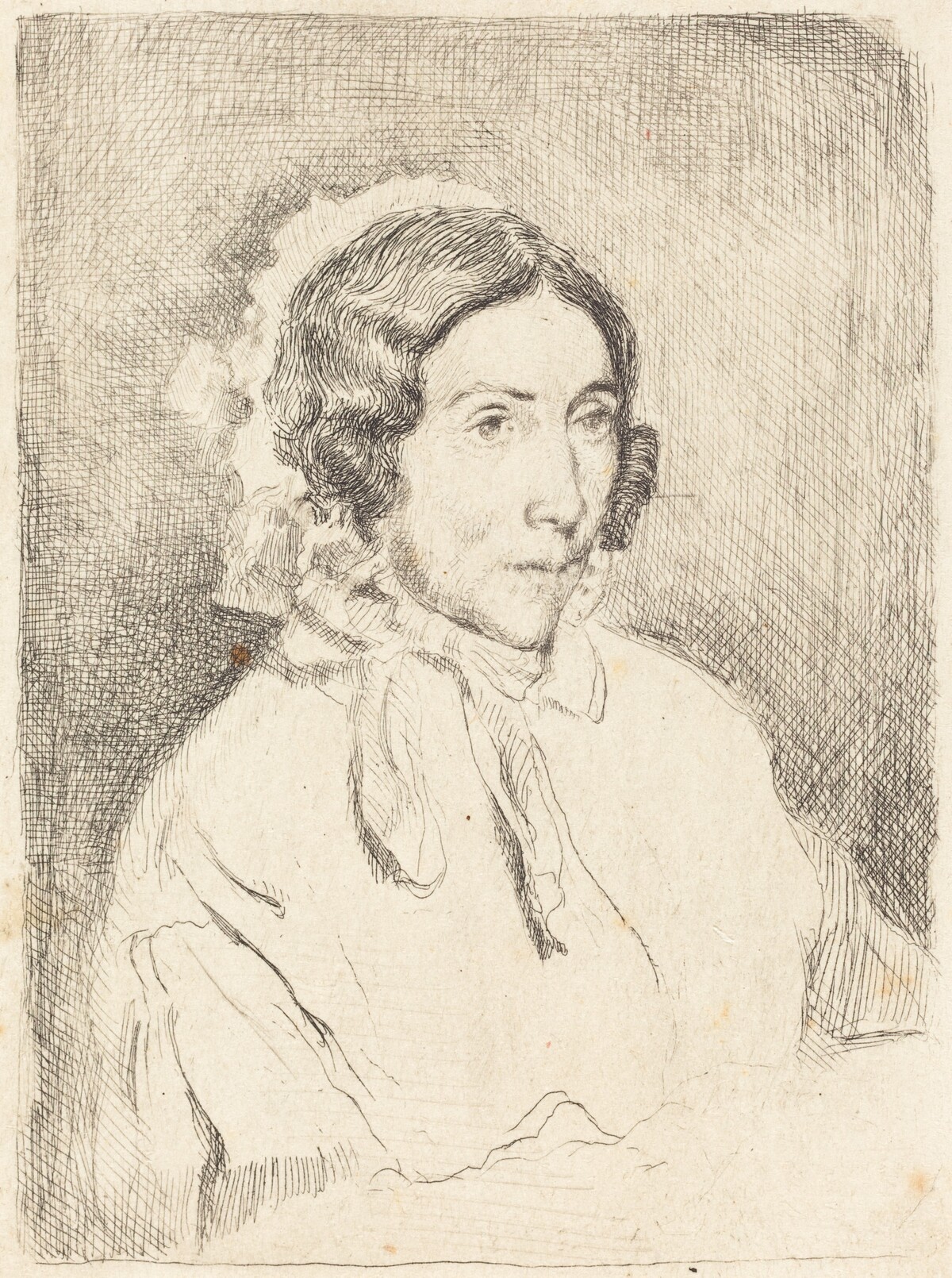 Woman in a Ruffled Cap (Dame agée) by Edgar Degas