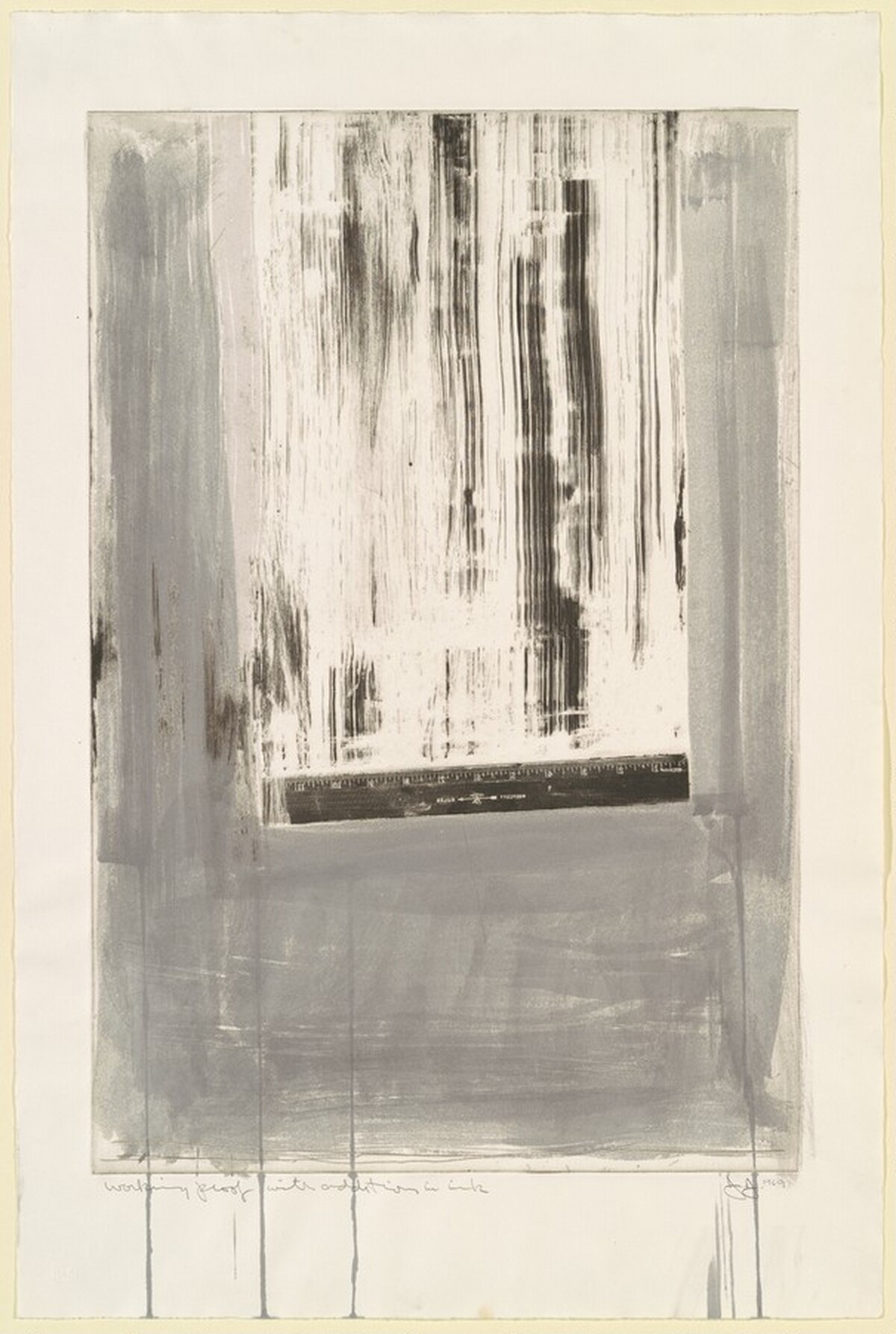 Untitled, Second State (Ruler) [working proof] by Jasper Johns