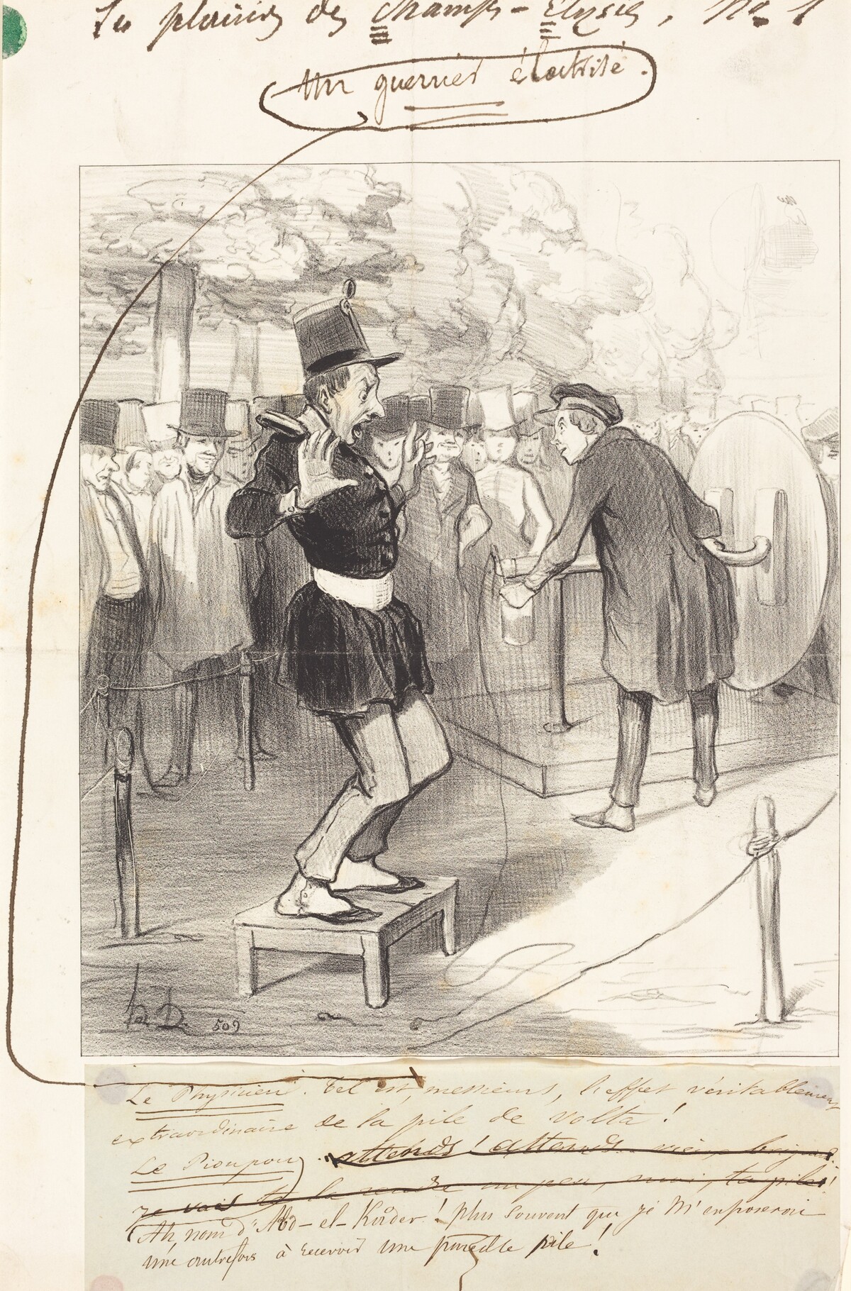 Une Guerrier électrisé by Honoré Daumier