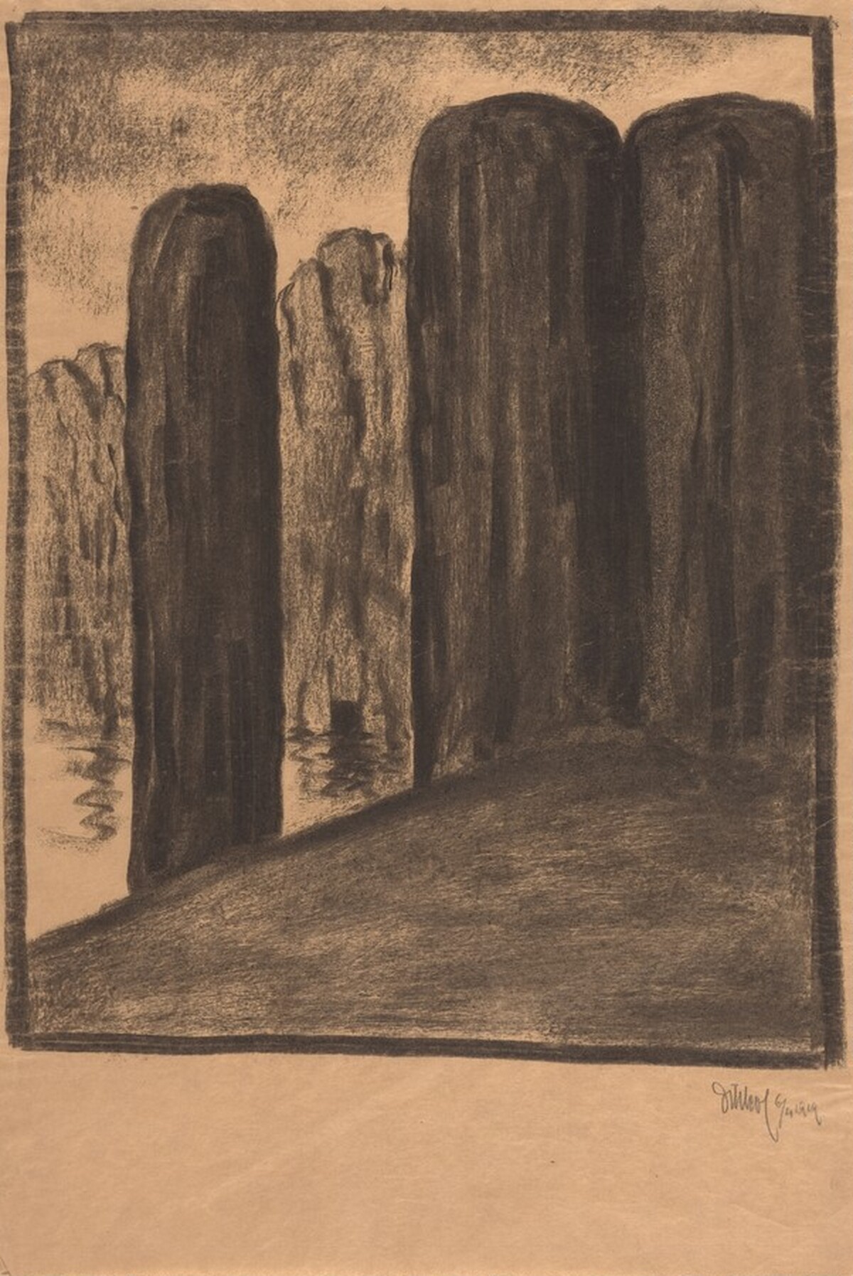 Black Pillars by Frantisek Drtikol