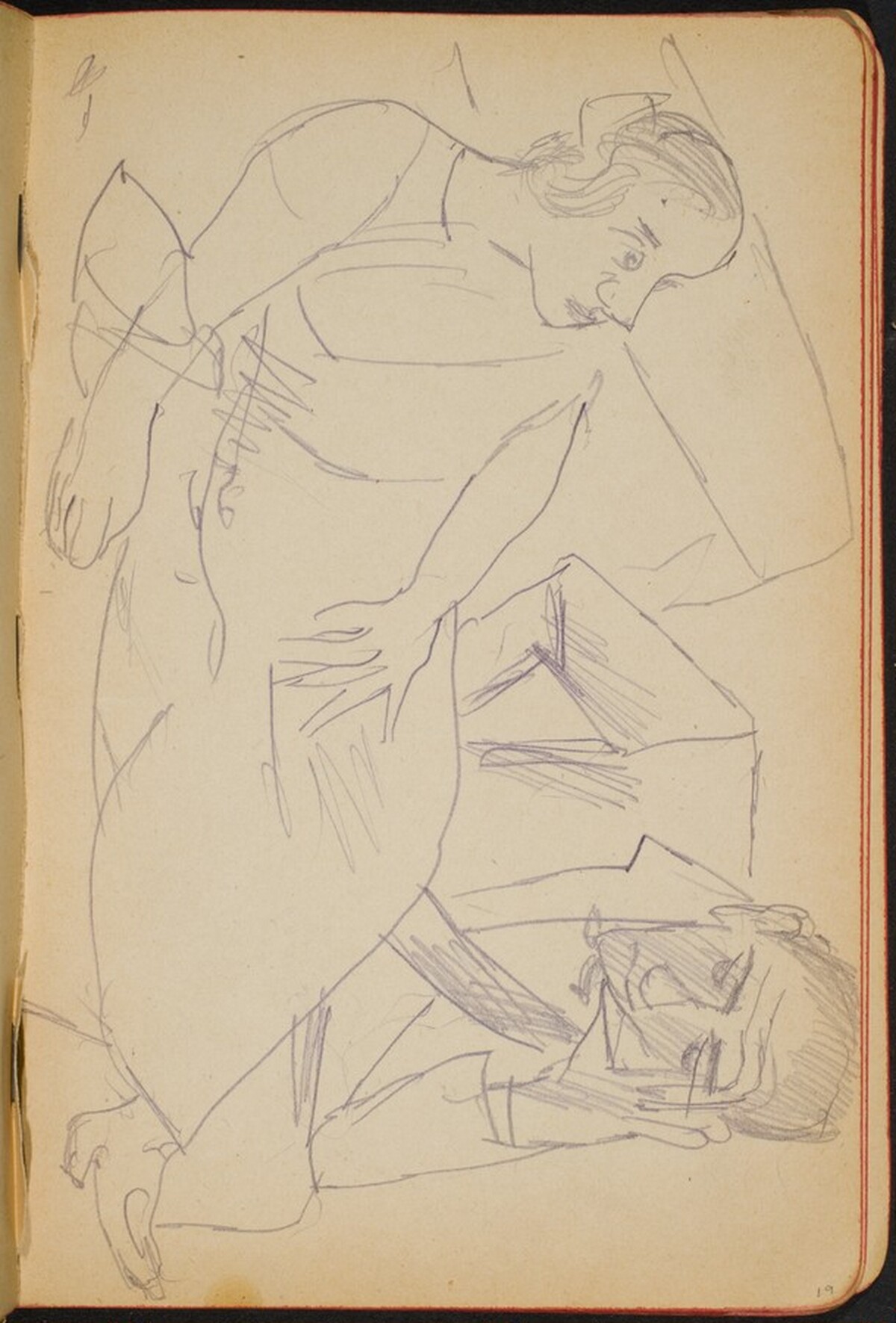 liegende Frau und sitzeder Mann (Reclining Female and Seated Male) [p. 19] by Max Beckmann