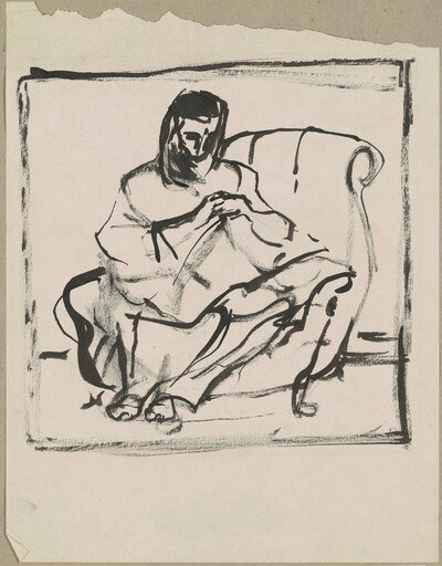Elizabeth Seated Sewing