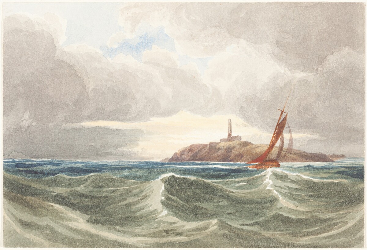 Seascape with Lighthouse by Attributed to James Bulwer