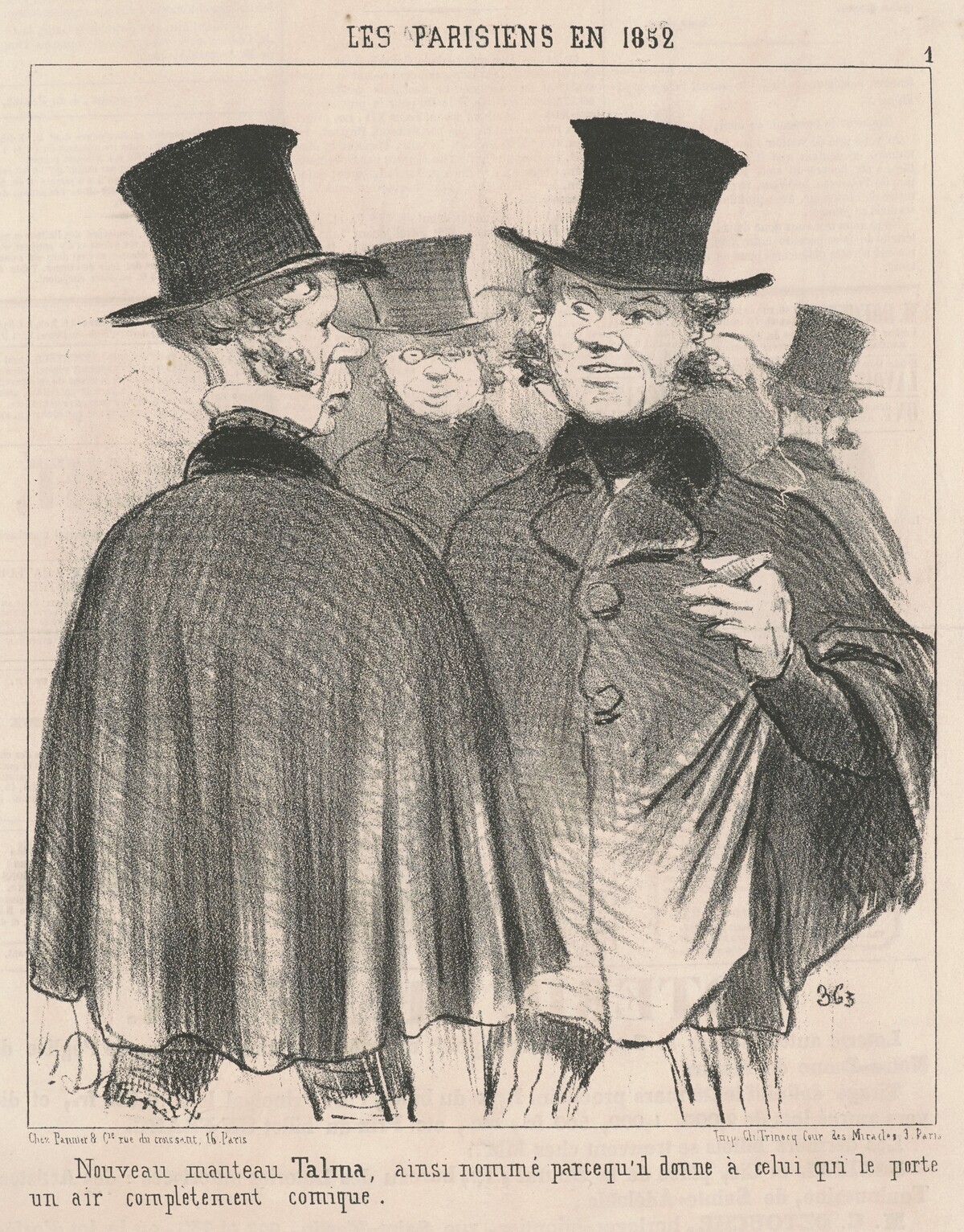 Nouveau manteau talma by Honoré Daumier