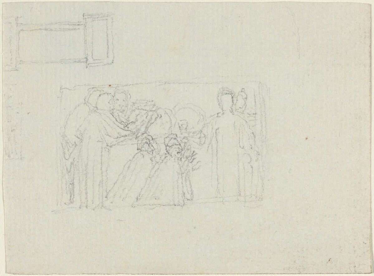 Study for a Monument to a Clergyman [recto and verso] by John Flaxman