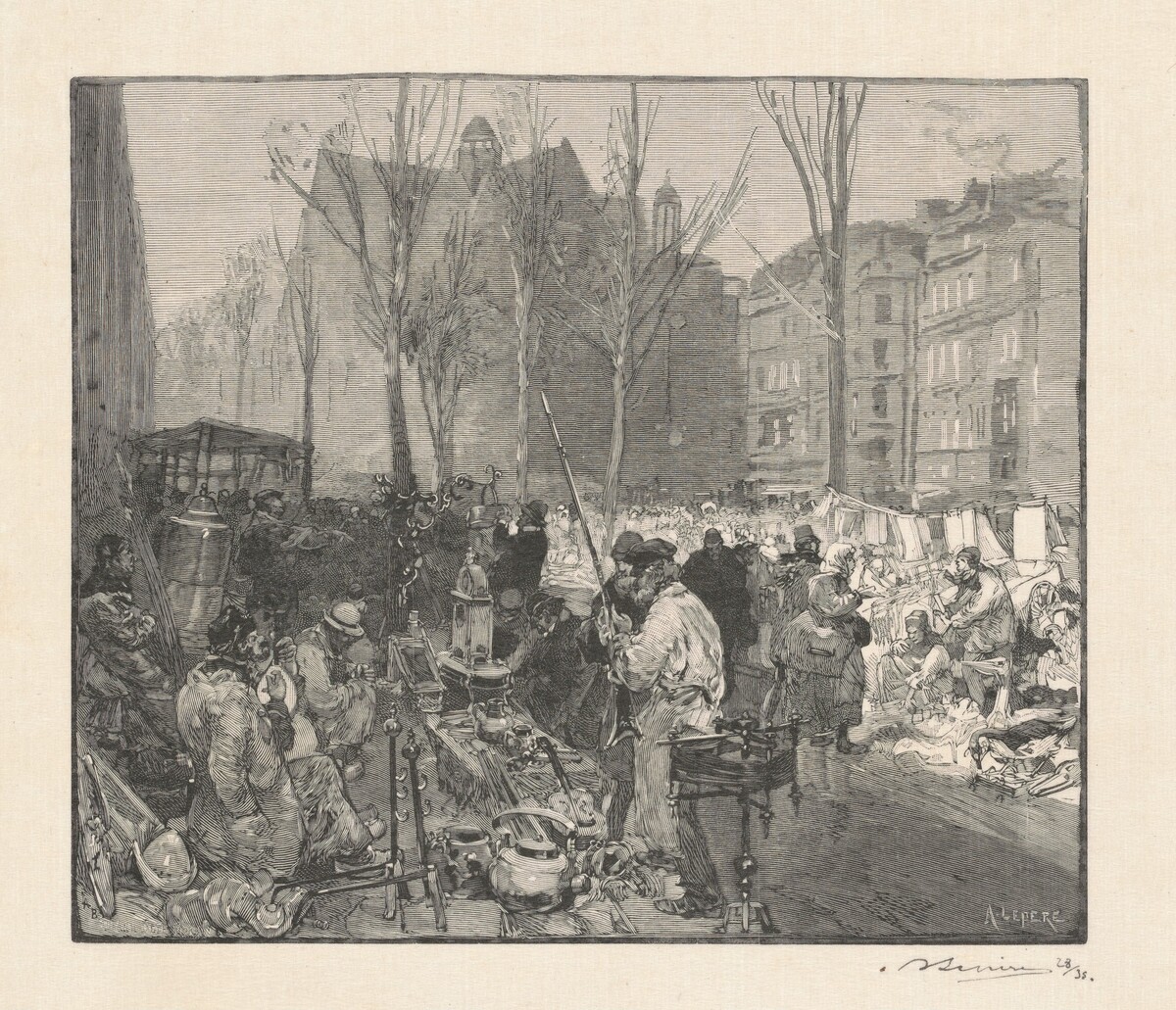 Marché à la terraille by Auguste Lepère