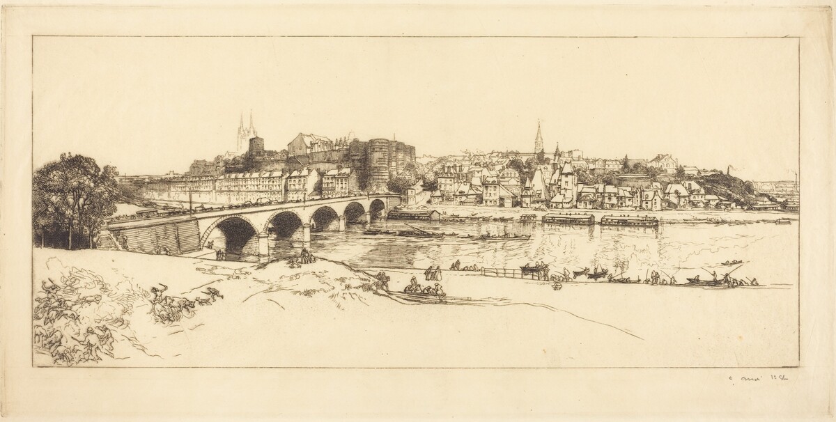 Angers - Panoramic View (Angers - Vue panoramique) by Auguste Lepère